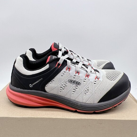 Keen Utility Vista Energy Pink Black Womens US 8.5 WIDE -Work Shoes Safety Toe - Picture 6 of 12